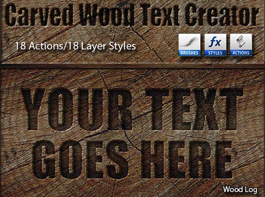 Photoshop Wood Carving Effect 